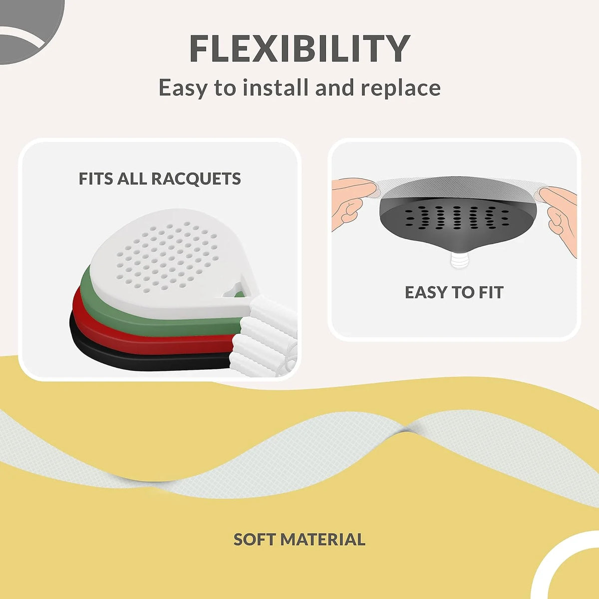 Padel Racket Frame Protector - Transparent Edge Guard Tape