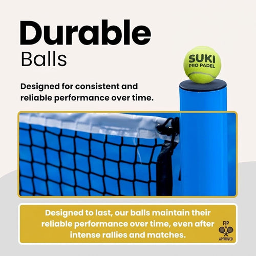 PRO Padel Balls. 6/12/24 Tubes of 3 Padel Tennis Balls FIP Approved