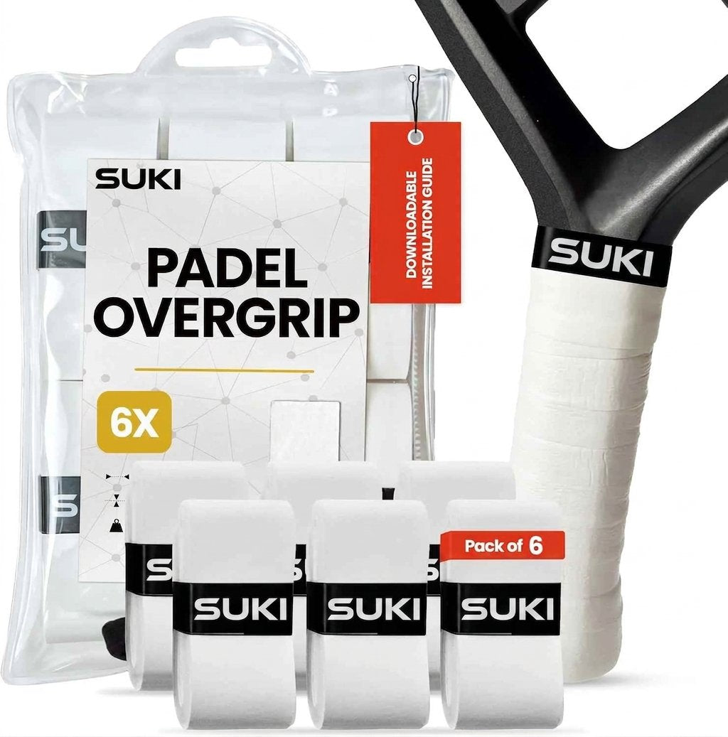 Padel Racket Overgrip - Anti-Slip Grip Tape (Pack of 6)