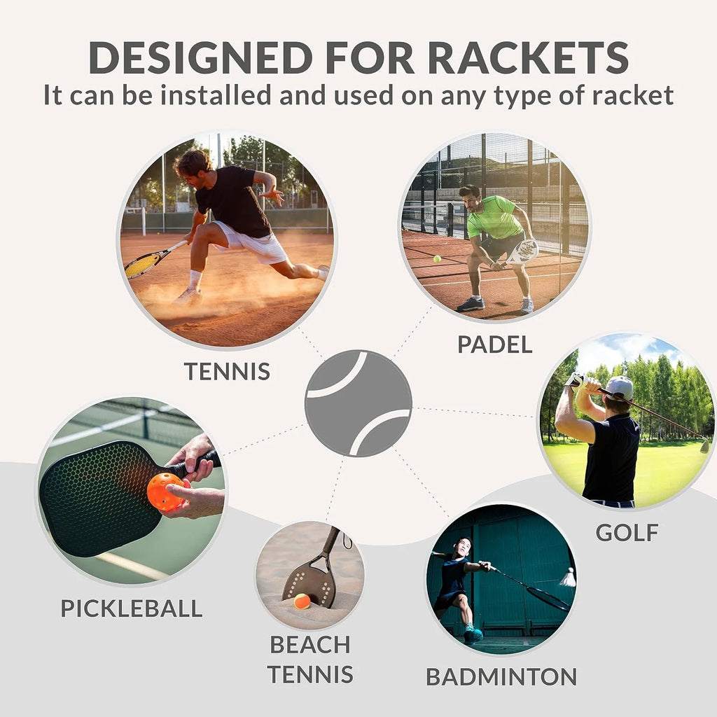 Padel Racket Overgrip - Anti-Slip Grip Tape (Pack of 6)