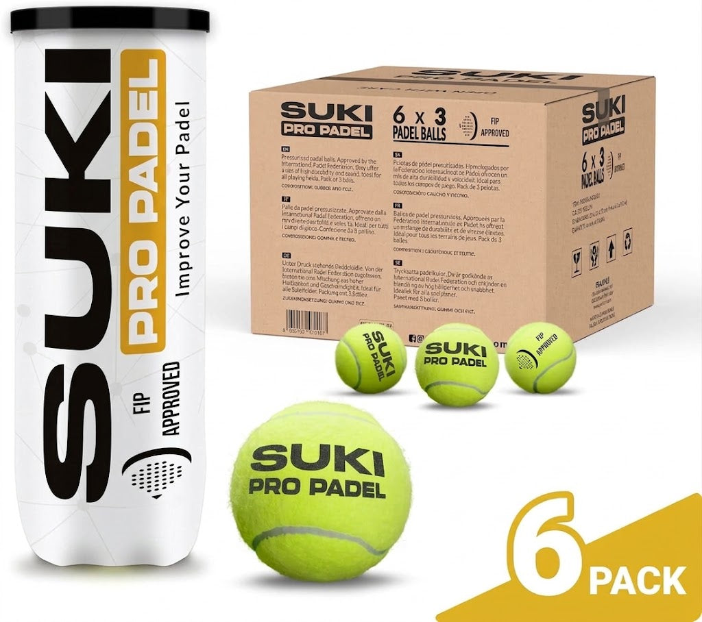 PRO Padel Balls. 6/12/24 Tubes of 3 Padel Tennis Balls FIP Approved